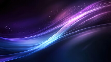 A purple and blue wave with a lot of stars in the background