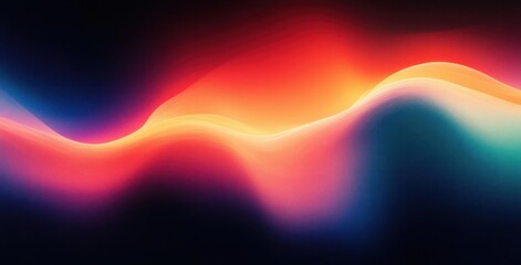 Abstract Expressionism Gradient Wave Design Vibrant Colors Fluid Dynamics for Music Cover Poster