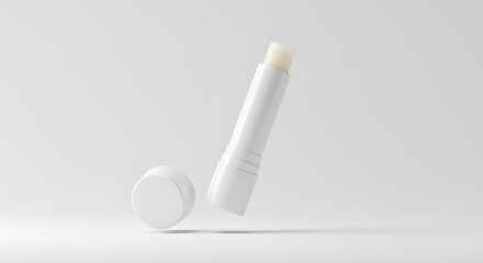White Lip Balm in Minimalist Setting