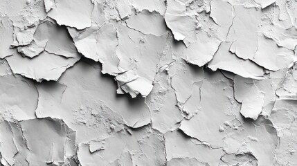 Obraz premium Close-up of white cracked and textured surface.