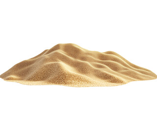 Fototapeta na wymiar Desert sand pile isolated on transparent background