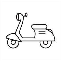 Plane Line icon vector art illustration.