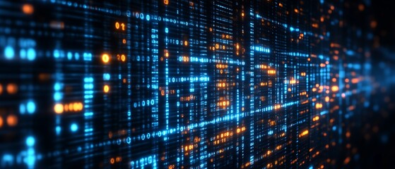 Abstract Digital Binary Code Background Image