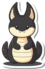 Adorable Cartoon Black Creature With Small Ears