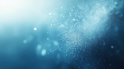 Abstract Blue Sparkle Background: Celestial Dust and Light