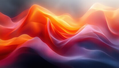 Obraz premium Gradient background of vibrant orange and red colors blending into soft black with dreamy lighting and minimalistic design