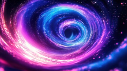Obraz premium Vibrant Blue and Purple Gradient Abstract Design with Swirling Shapes and High Contrast Illumination for Modern Digital Art