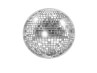 Silver disco mirror ball