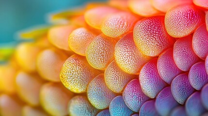 Colorful close-up of textured surface.
