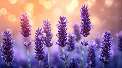 Obraz premium Lavender flowers with a soft, dreamy background.