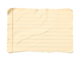 Fototapeta premium A vintage lined paper sheet, torn edges, ideal for backgrounds or creative designs. Generative AI