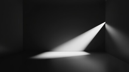 Abstract Dark Studio Room with Spotlight Background for Minimalist Product Showcases