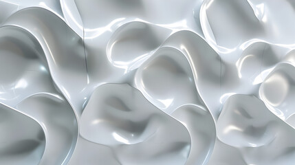 Fototapeta premium Abstract smooth surface with soft curves and glossy finish.