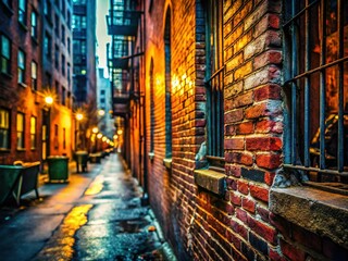 Gritty Urban Detail: Close-up of 1920s Era NYC Street Scene - Stock Photo