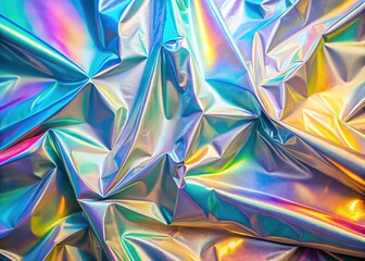 Holographic Rainbow Gradient Background - Iridescent Pearlescent Metal Texture