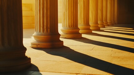 Supreme Court building exterior at sunset, symbolizing justice, law, and the enduring principles of democracy under the warm glow of twilight.