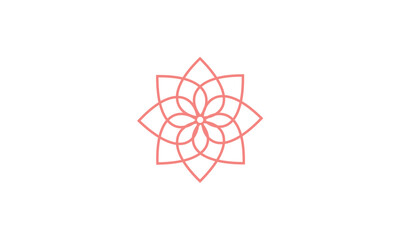 Pink flower ornament