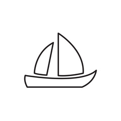 Boat, sail, sailing, ship icon vector flat linear illustration for web and app..eps