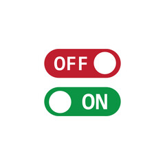 Off, on, toggle icon, button. vector flat simple illustration for web and app..eps