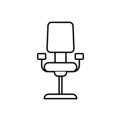 Office chair, seat icon. vector flat black linear illustration for web and app..eps