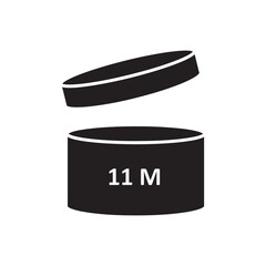 Period After Opening Symbol.vector flat black simple trendy style illustration for web and app..eps