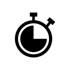 Timer, clock, time, icon. vector flat black simple trendy style illustration for web and app..eps