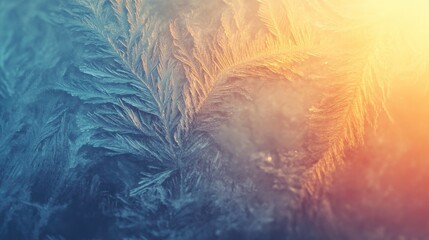 Soft Frosty Textures on a Winter Window