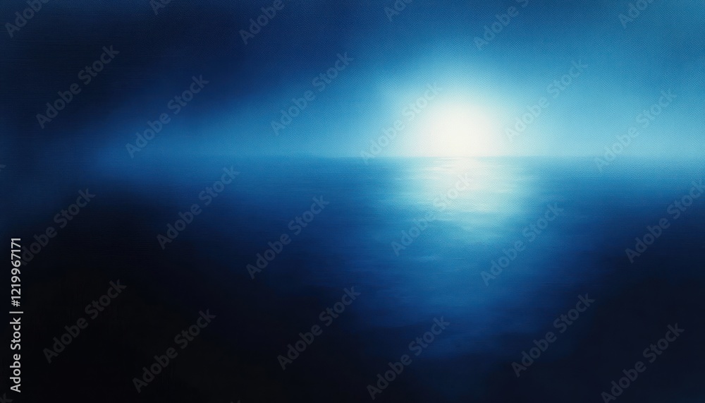 Poster calm and tranquil abstract impressionism soft blue gradients with gentle lighting