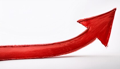 Bright red, hand-drawn arrow doodle, vignetting, line, hand-drawn, black, collection, illustration, drawing, white, art, simple, abstract, decoration, creative, set, vect upwards on a white background