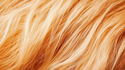 Naklejka premium Close-up Shot of Peach Fuzz Soft Fluffy Long-haired Colored Fur,