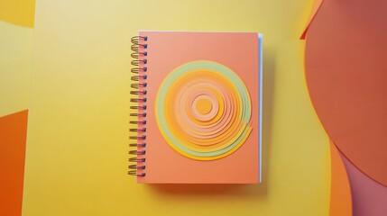 Bright Patterns on Clean Notebook Cover Design