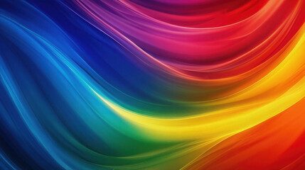 Vibrant Abstract Rainbow Color Waves Illustration for Creative Design Backgrounds and Art Projects