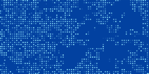 Blue Tech Finance Fintech Background Abstract Pixel Pattern. Abstract Business Tech Science Vector Backdrop.