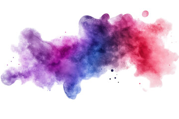 Fototapeta premium A creative and colorful display of swirling ink creates a mesmerizing purple transition between vivid pink and blue tones, evoking artistic inspiration and dynamic energy on a transparent background.