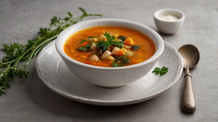 vegetable soup with meatballs