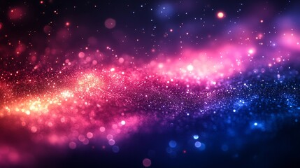 Fototapeta premium Glittering Symphonic Spectacle: A Vivid Explosion of Colorful Sparkles Dancing in Harmony