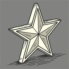 gold star on a white background