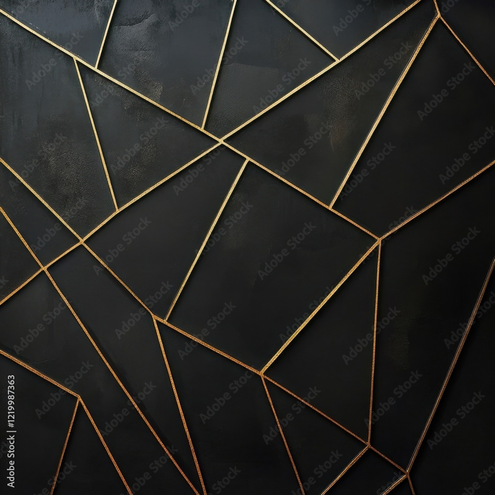Poster elegant black and gold geometric abstract background with dynamic lines and gradient patterns