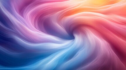 Whimsical Pastel Swirls: A Serene Abstract Composition of Soft Colors and Graceful Patterns