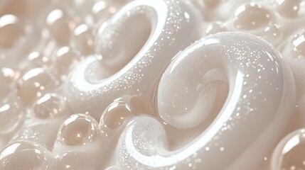 Fluffy White Soap Foam Bubbles Abstract Texture Background for Design Inspiration and Creativity