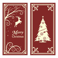 christmas card with christmas tree