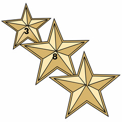 gold star on white background