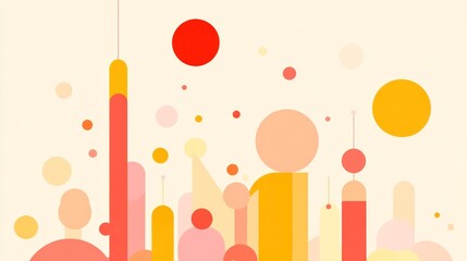 Abstract Geometric Shapes Colorful Design