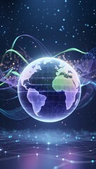 earth globe on the background