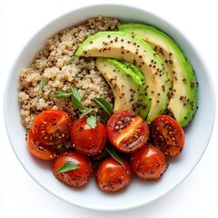 Protein-packed quinoa served warm with avocado