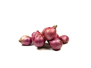 Red onion isolated on white background