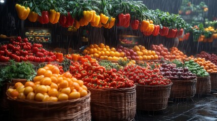 Neon Bazaar: Futuristic Cyberpunk Marketplace with Ethereal Glow