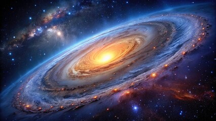 Obraz premium Andromeda Galaxy: Spiral Arms, Stellar Bulge, High-Resolution Astrophotography