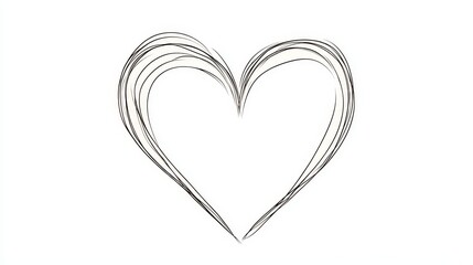 Abstract Heart Sketch  Lines, Strokes, and Romantic Symbolism