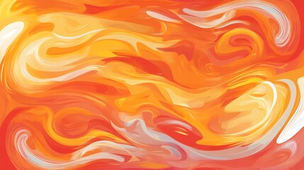 Abstract Orange and Yellow Swirling Marble Texture